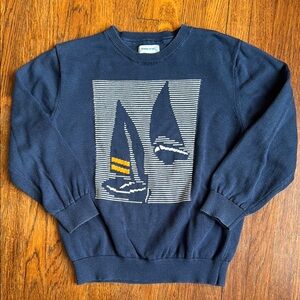 Mayoral navy knit sailboat sweater, size 6T